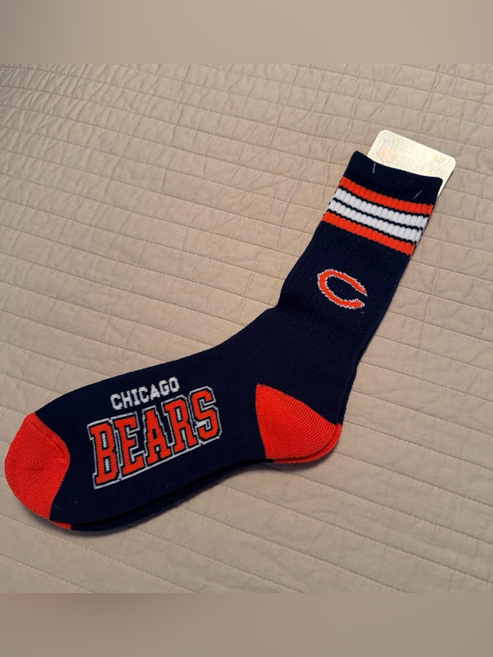 LG Chicago Bears Crew Socks - Navy, Orange, White